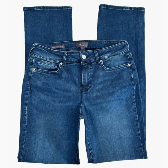 NYDJ Straight Leg Liftxtuck Technology High-Rise Women’s Jeans - Size: 4 - Picture 7 of 15